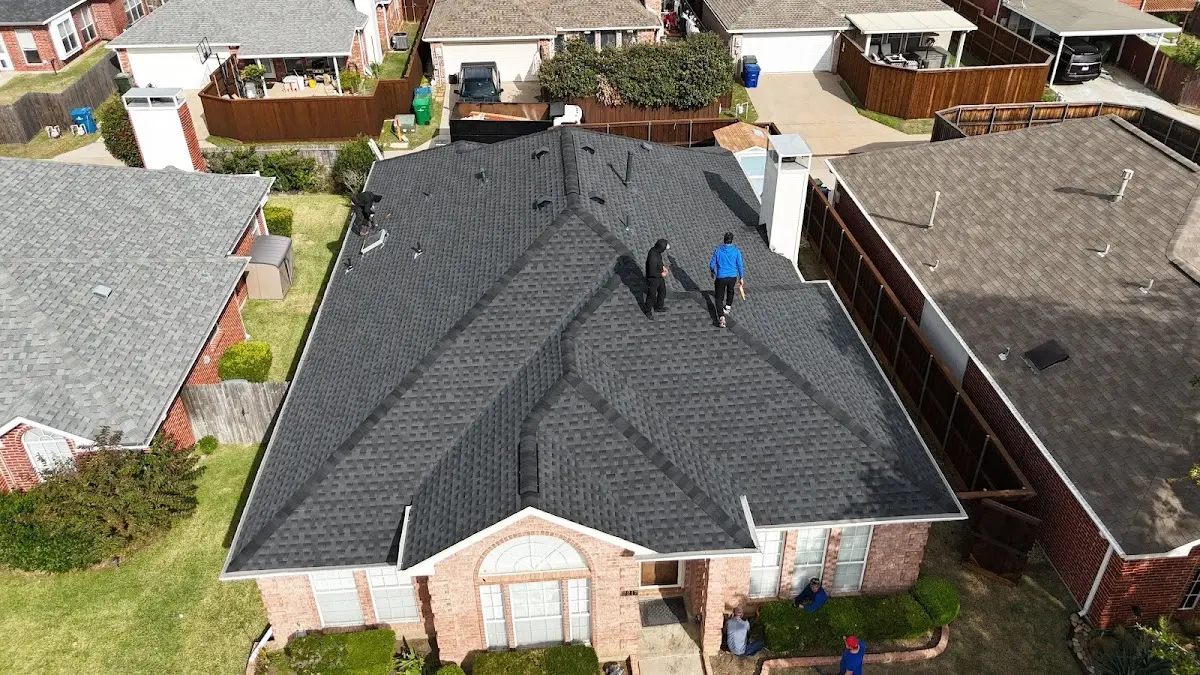 Slate & Tile Roof Repair work in progress on a Indian Hills property